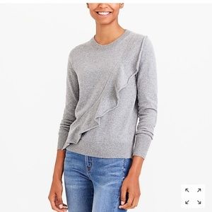 J. Crew Ruffled sweater boiled wool NWT